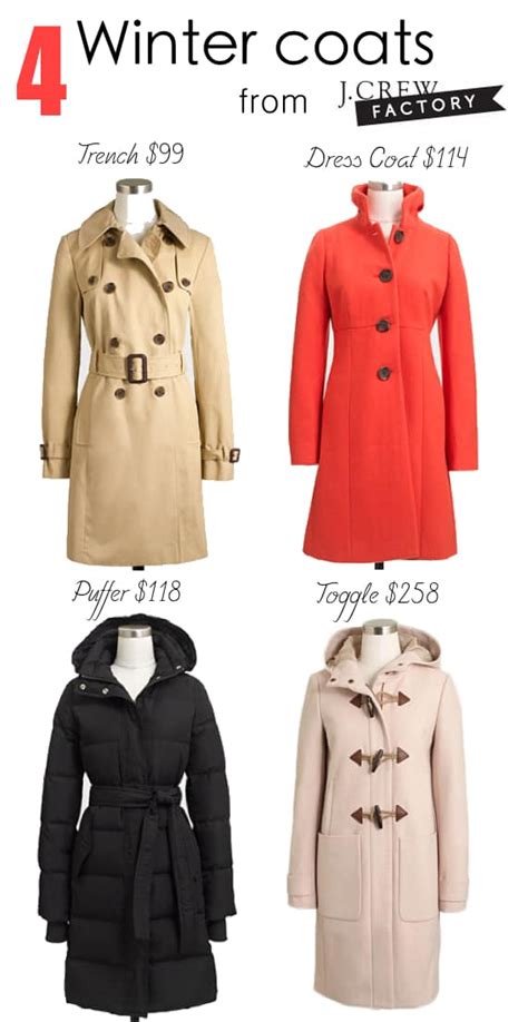 j cree factory girls coats
